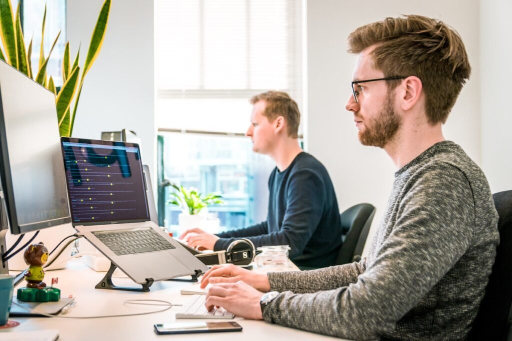 Team collaboration in modern workplace - AI recruitment agency Sydney