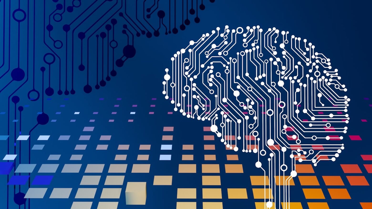 AI circuit board with neural brain representing AI recruitment in Sydney